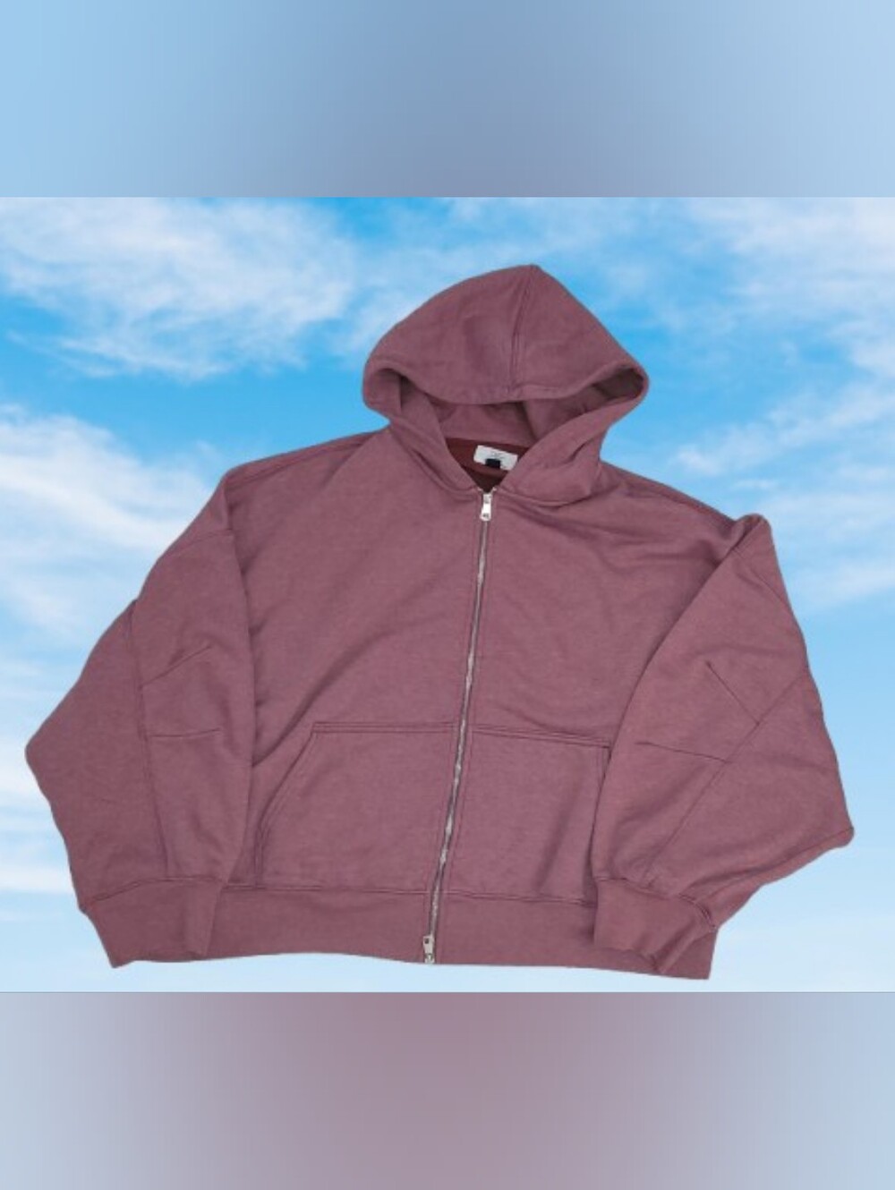 AE American Eagle Balloon Sleeve Sweatshirt double Zip Hoodie, Size XXL, 2XL